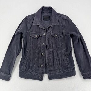 Abercrombie & Fitch Corduroy Trucker Jacket Dark Gray XS